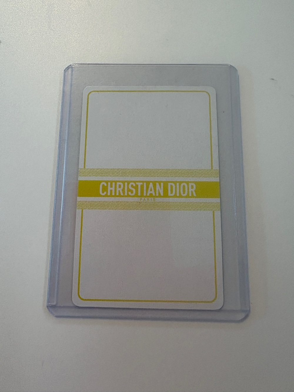 Dior White and Yellow Christian Dior Decorative Card